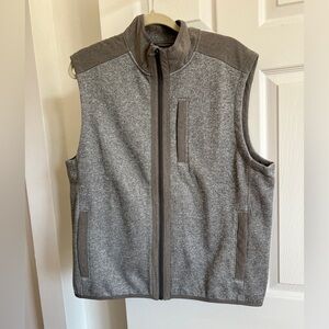 Vineyard Vines Men's Gray Full-Zip Fleece Vest